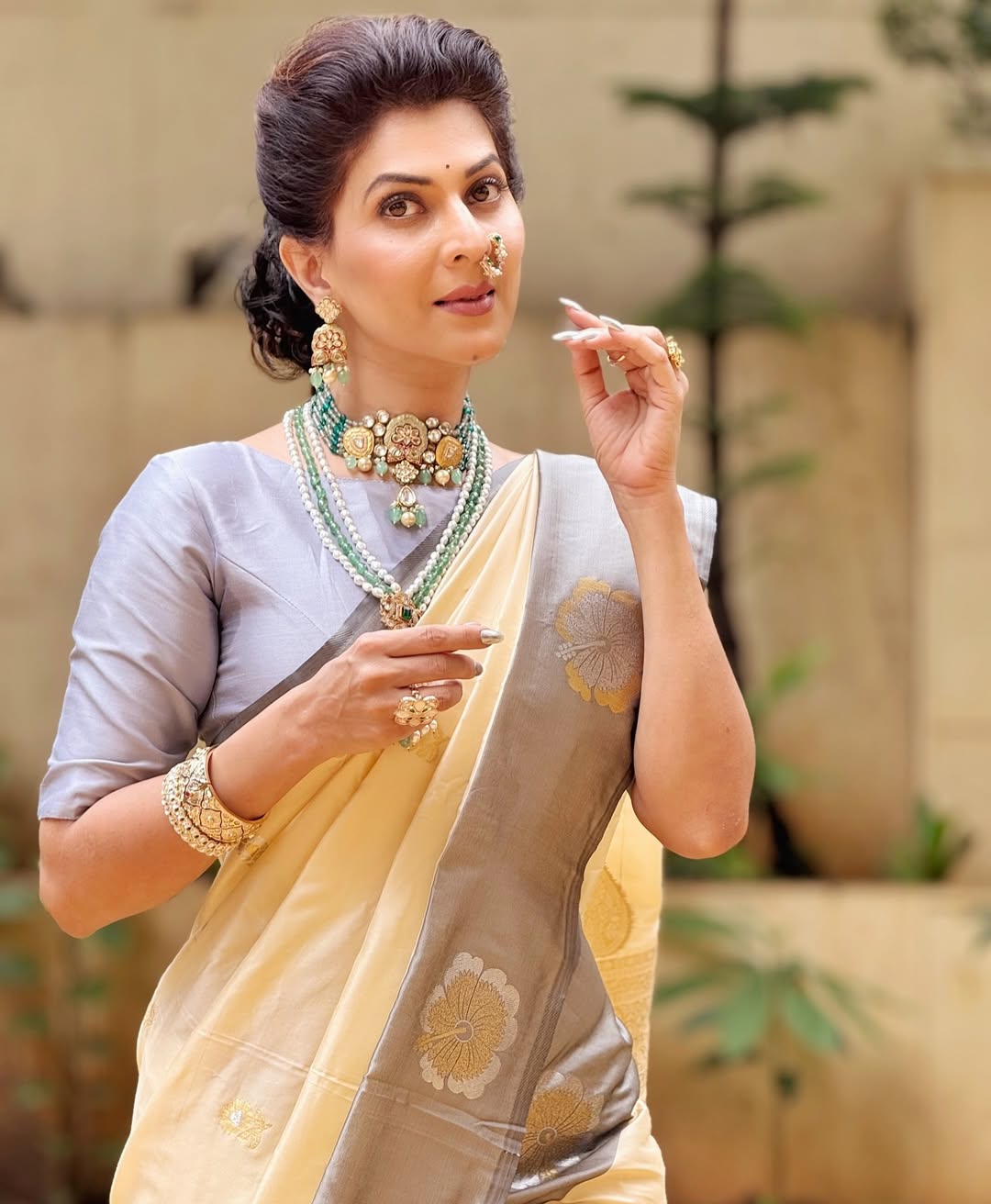 Madhavi Nimkar Saree Look
