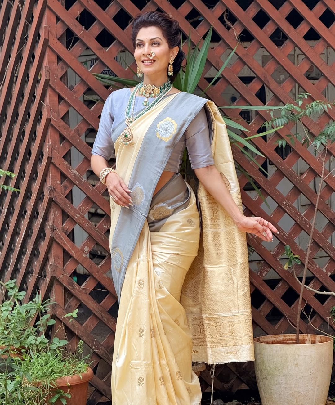 Madhavi Nimkar Saree Look