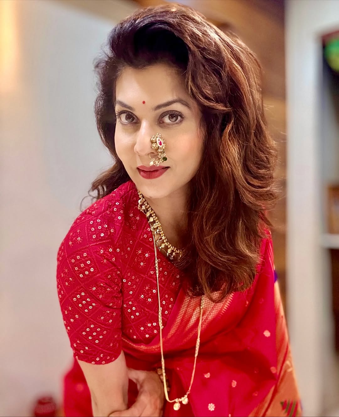 Madhavi Nimkar Saree Look