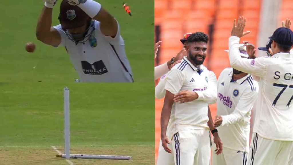 Mohammad Siraj Clean Bowled Brandon King Ball Hits Middle Stump Video