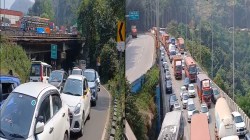 मुंबई-पुणे द्रुतगती मार्गावर वाहनांचा ‘खोळंबा’; १० मिनिटांच्या प्रवासाला दीड तास!