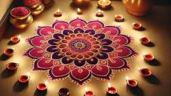 Diwali 2025 : दिवाळीसाठी खास रंगीबेरंगी रांगोळी डिझाईन आयडियाज