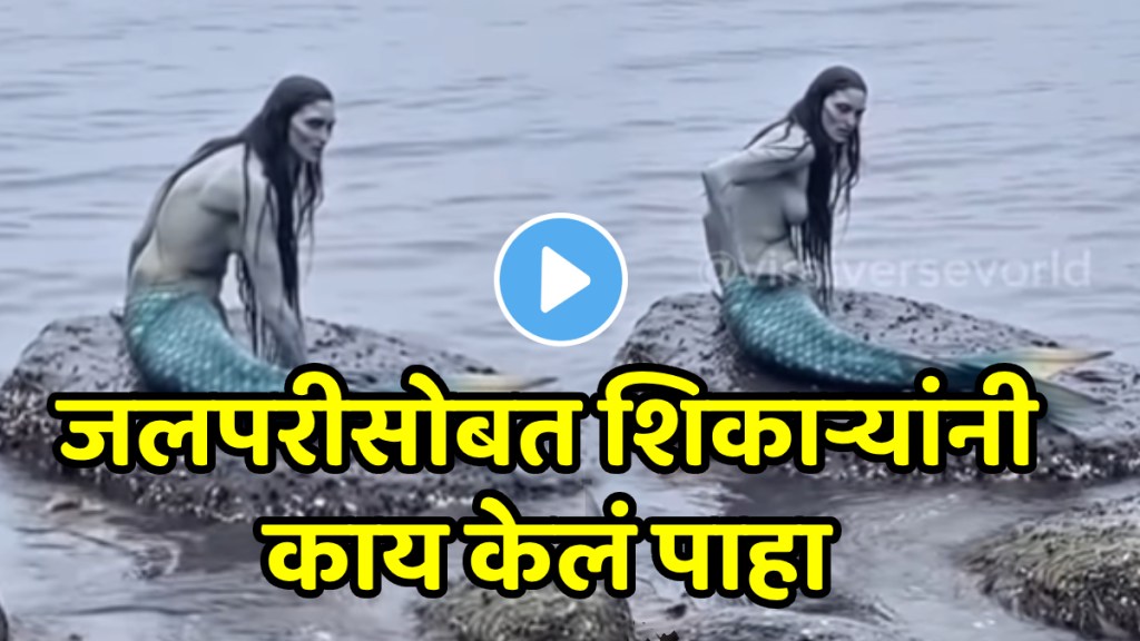 Shocking video A Real Mermaid Was Seen Sitting On A Rock In The Water Hunters Saw And The Mermaid Trapped Her