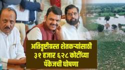 Flood Relief Package : अतिवृष्टीग्रस्त शेतकऱ्यांसाठी ३१ हजार ६२८ कोटींचं पॅकेज जाहीर, राज्य सरकारची मोठी घोषणा