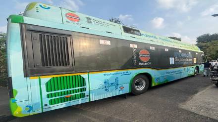 hydrogen fueled bus tested in Pune