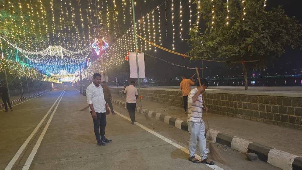 panvel municipal corporation launched diwali night time cleanliness drive