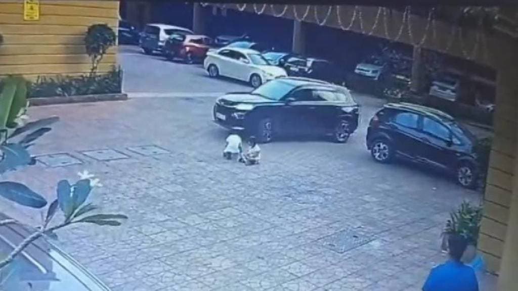 woman ran car on her child in malad residential complex woman ran car on her child in malad residential complex