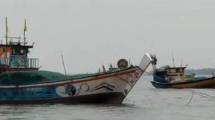 montha cyclone past week gujarat fishing boats sheltering off