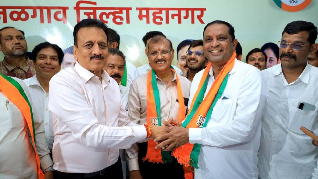 jalgaon ahead of local elections two ex mayors and several shiv sena leaders joined BJP