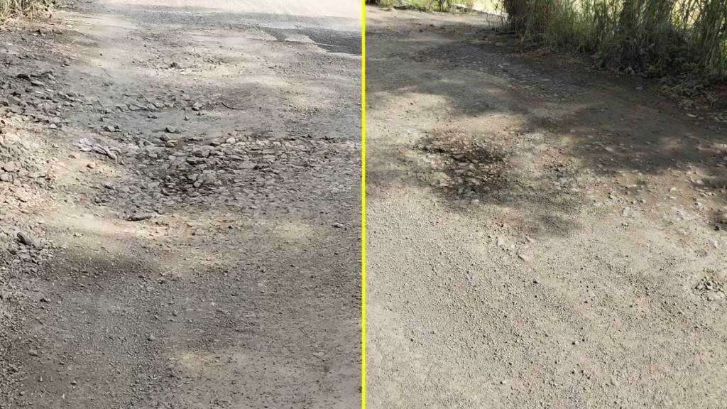 Palghar roads in poor condition