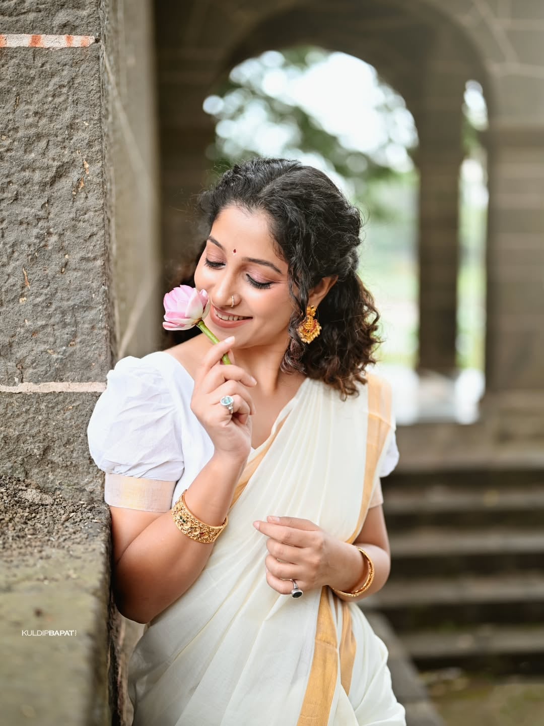 Pallavi Patil White Saree Look