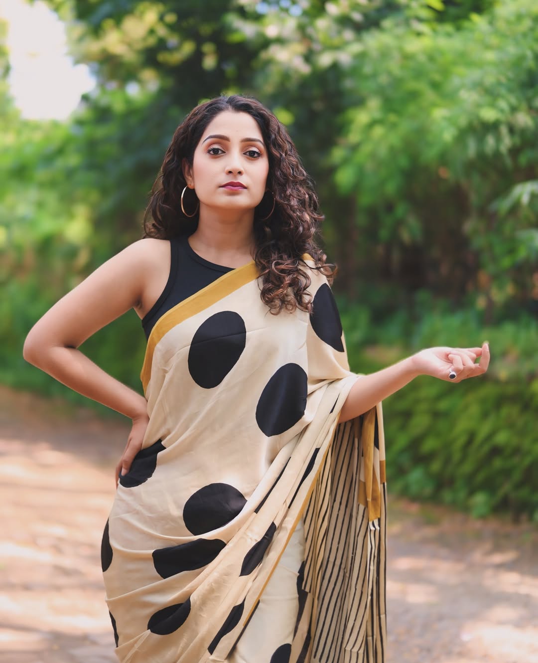 Pallavi Patil White Saree Look
