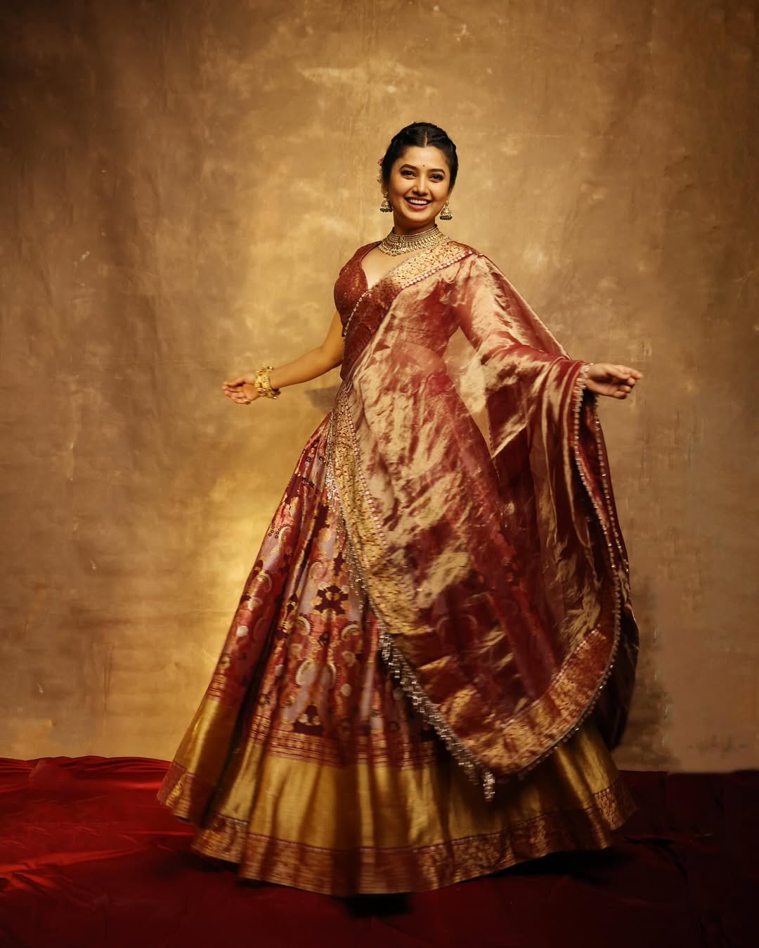 Prajakta Mali Lehenga Look
