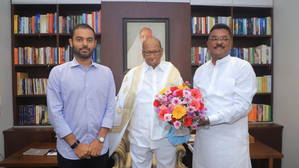 Pratap Sarnaik Meets Sharad Pawar Ahead of MCA Election vihang sarnaik in presidential race
