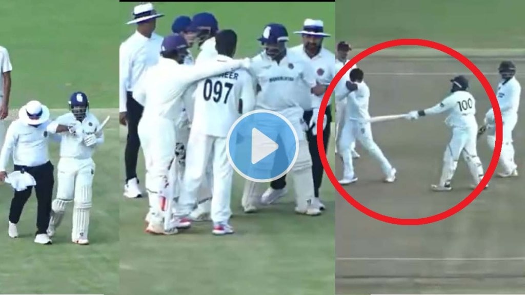 Prithvi Shaw Musheer Khan fight VIDEO (1)