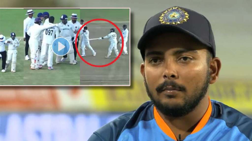 Prithvi Shaw vs Musheer Khan fight (1)