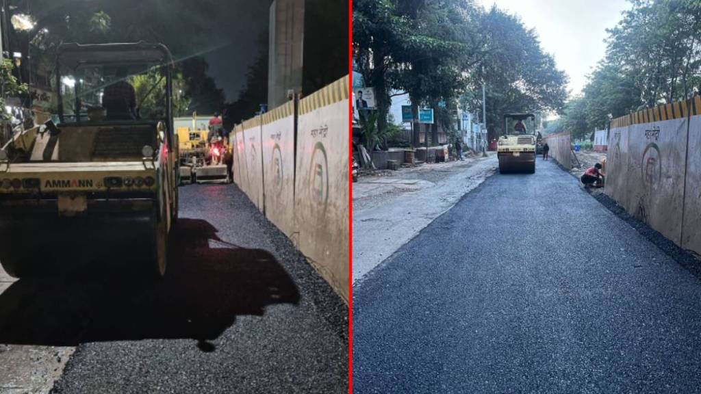 Pimpri: Mahametro finally starts repairing the service road