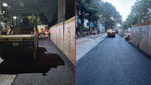 Pimpri: Mahametro finally starts repairing the service road