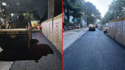 Pimpri: Mahametro finally starts repairing the service road