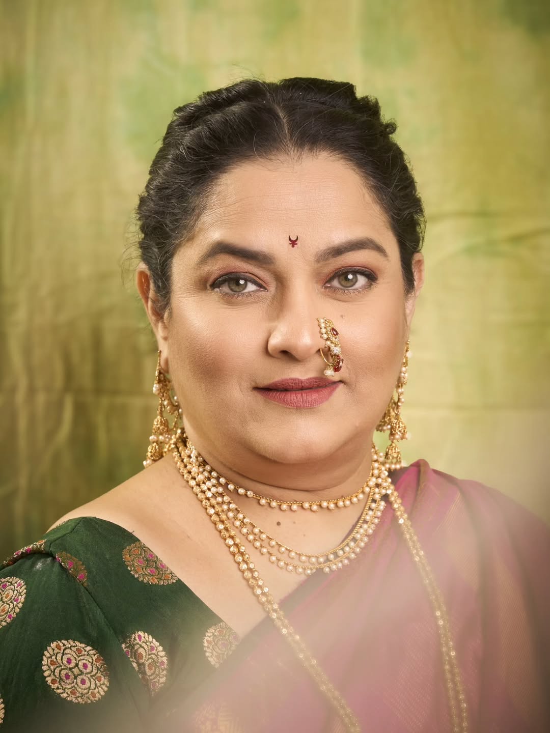 Purnima Talwalkar Pink Saree Look