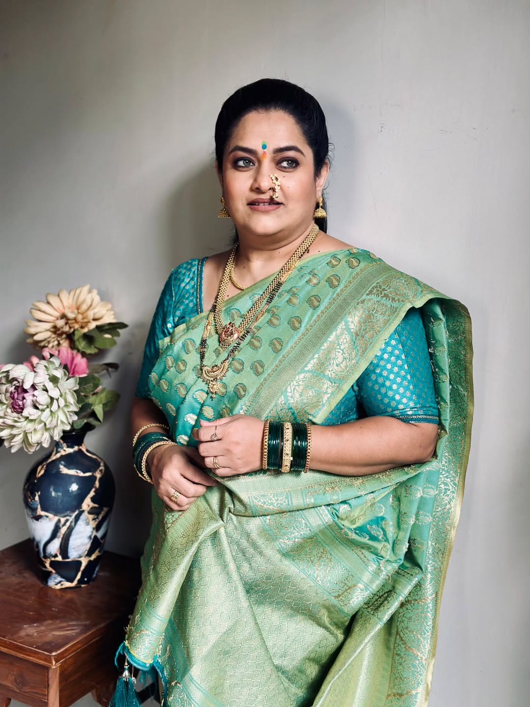 Purnima Talwalkar Pink Saree Look