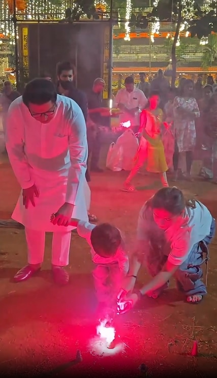 Raj Thackeray Kiaan Thackeray Diwali 2025