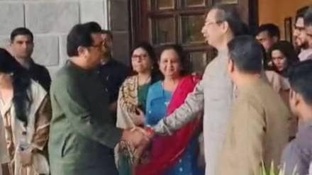 Raj Thackeray at Matoshree