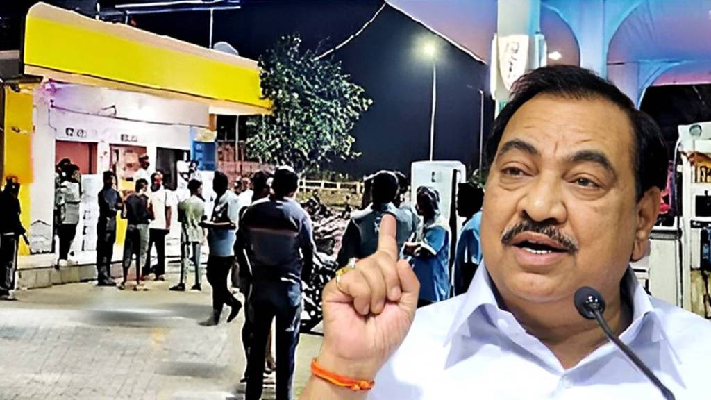 Eknath Khadse, while talking to reporters, lashed out at the deteriorating law and order situation in the district