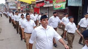 Rashtriya Swayamsevak Sangh Shatabdi Vijayadashami procession parade held