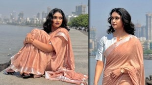 Rinku Rajguru Marine Drive Saree Look