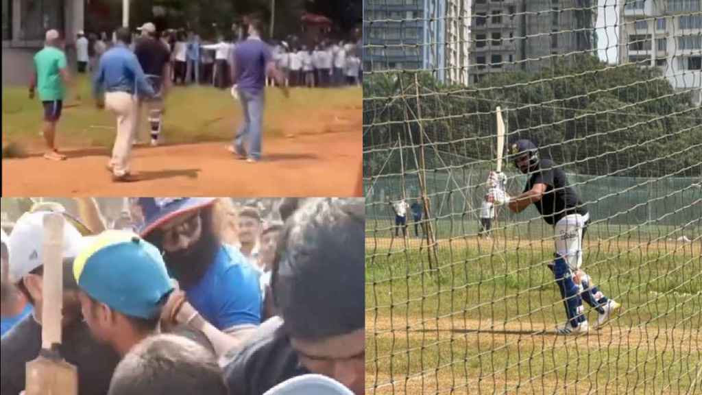 Rohit Sharma Practicing at Shivaji Park Fans Gather to Support More Than the IND vs WI Test video