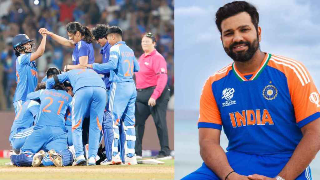 Rohit Sharma Reaction on India's Women World Cup Semi Final Victory Rohit Sharma Reaction on India's Women World Cup Semi Final Victory