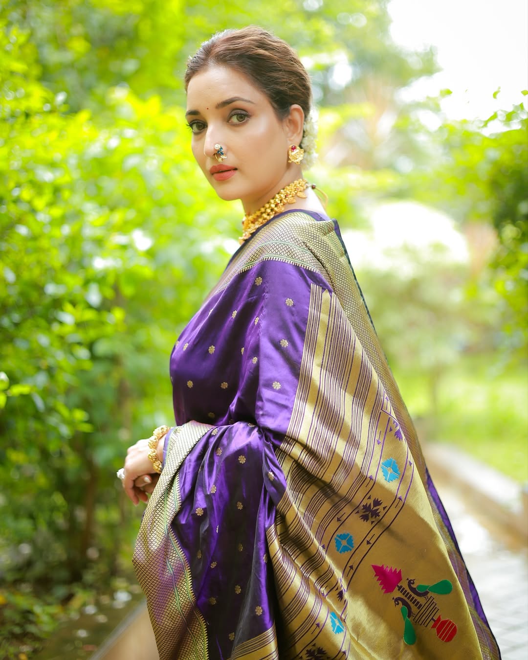 Rupali Bhosle Paithani Saree Look