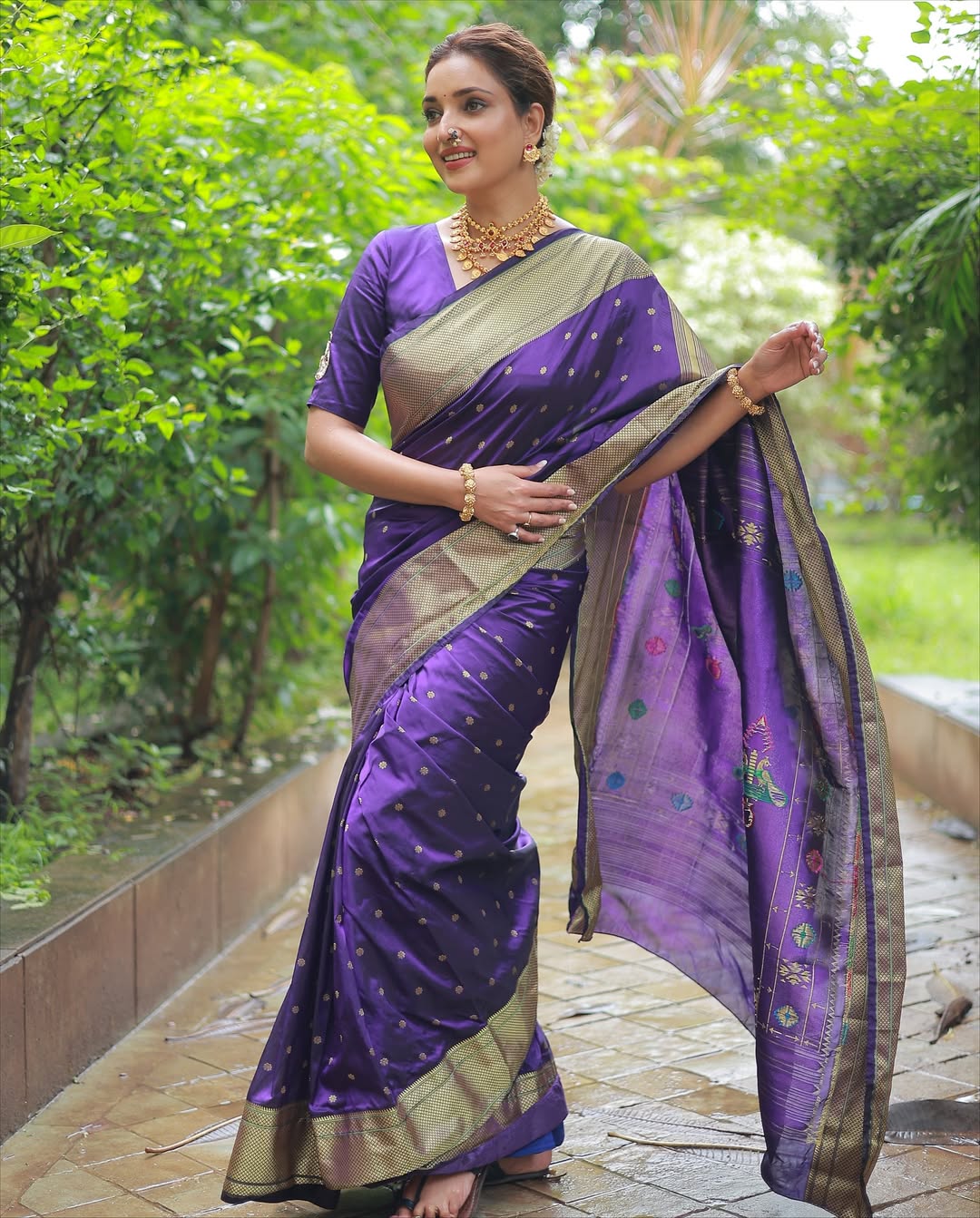 Rupali Bhosle Paithani Saree Look