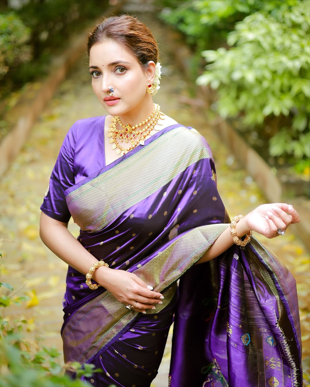 Rupali Bhosle Paithani Saree Look
