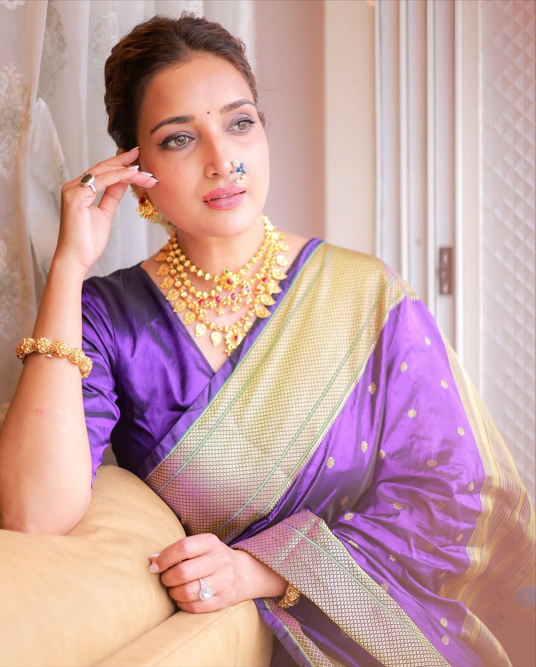 Rupali Bhosle Paithani Saree Look