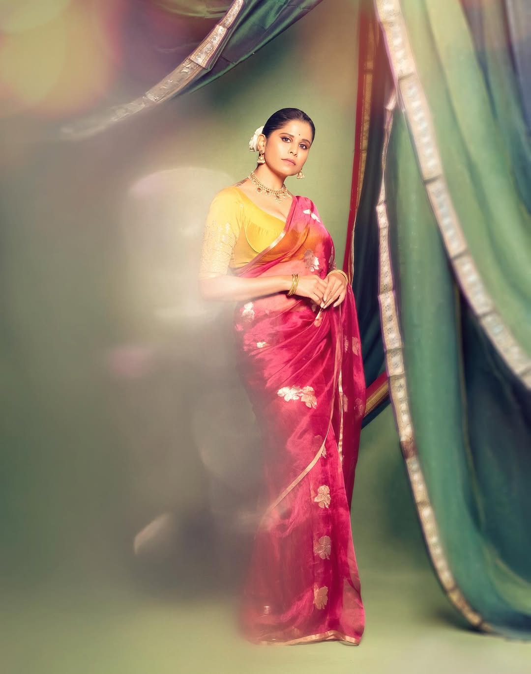 Sai Tamhankar Diwali 2025 Saree Look