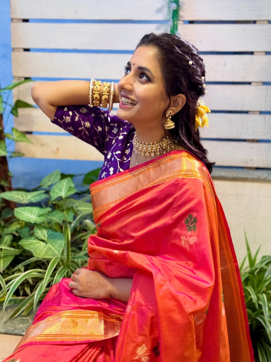 Sayali Sanjeev Jaswand Paithani Saree