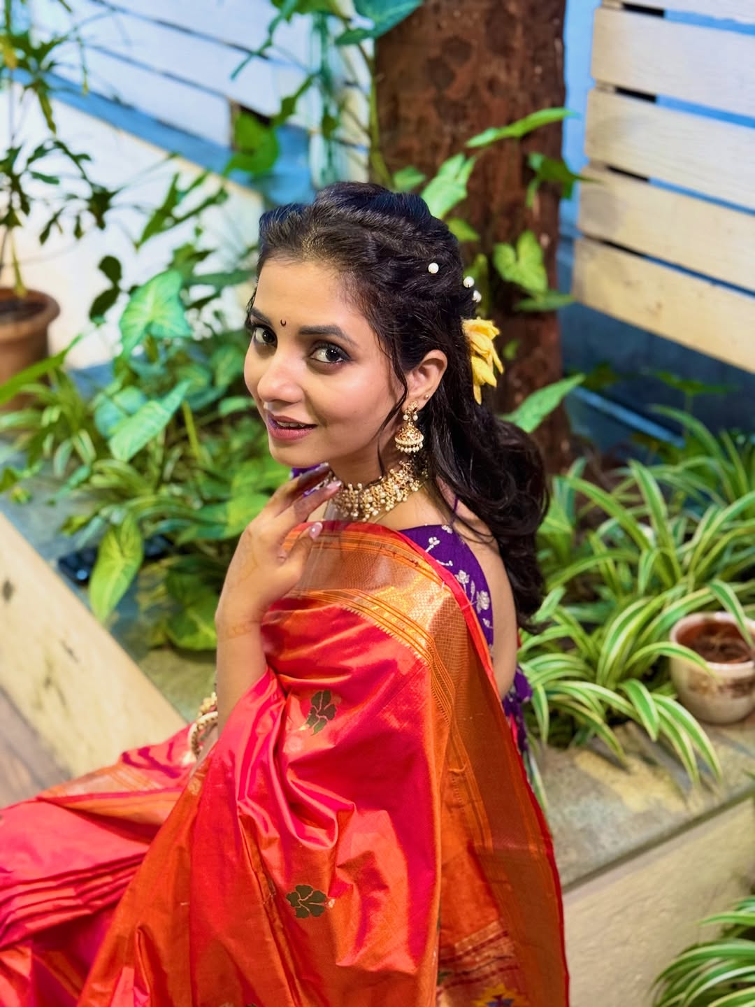 Sayali Sanjeev Jaswand Paithani Saree