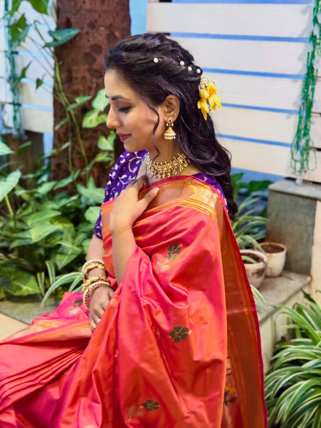 Sayali Sanjeev Jaswand Paithani Saree