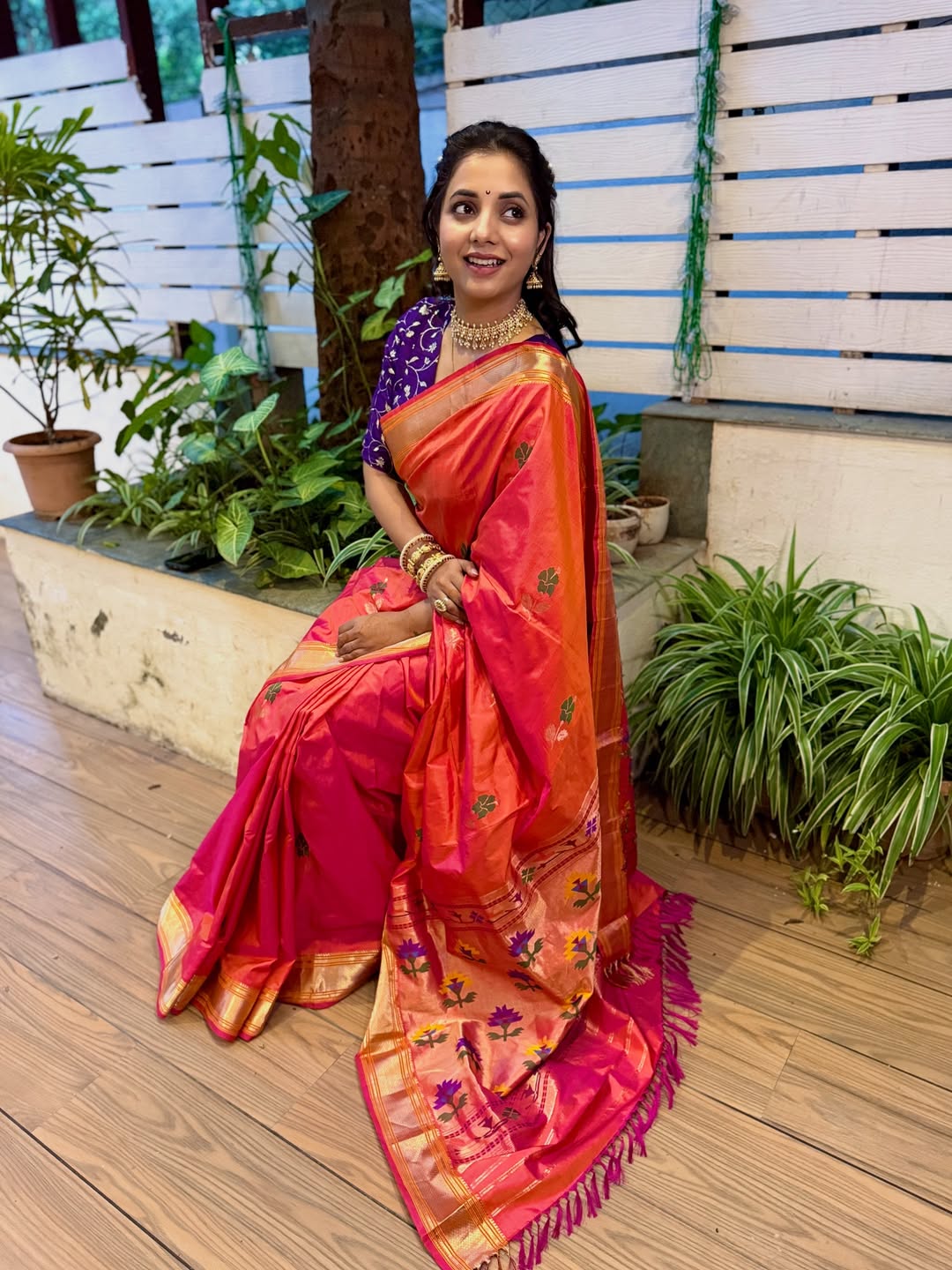 Sayali Sanjeev Jaswand Paithani Saree