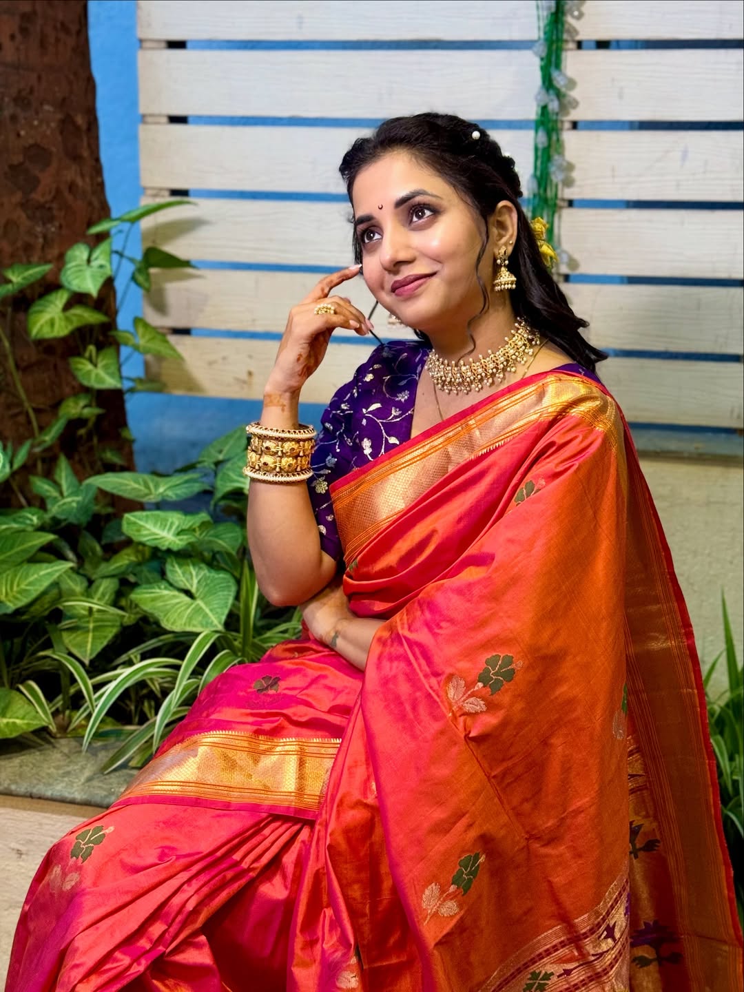 Sayali Sanjeev Jaswand Paithani Saree