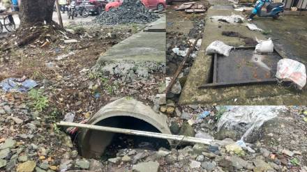 Sewer repair work on Bangli road in Vasai incomplete