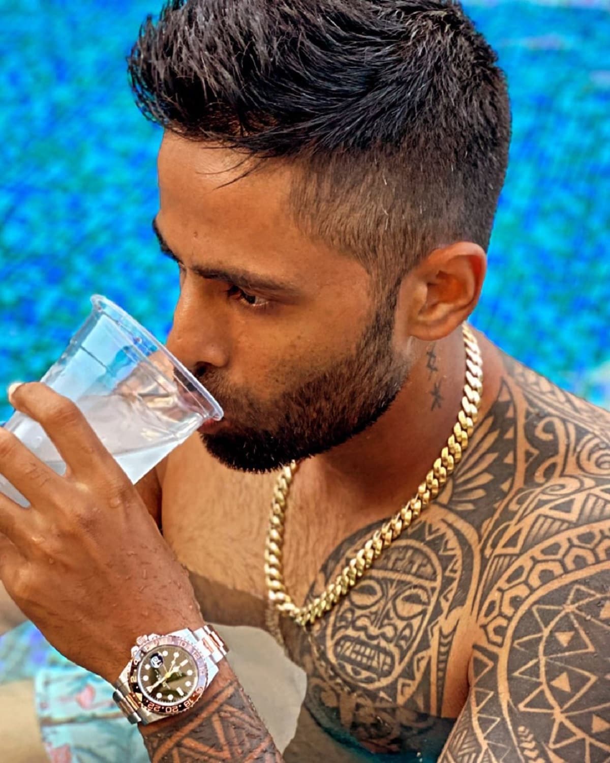 Suryakumar Yadav tattoo on his teammates