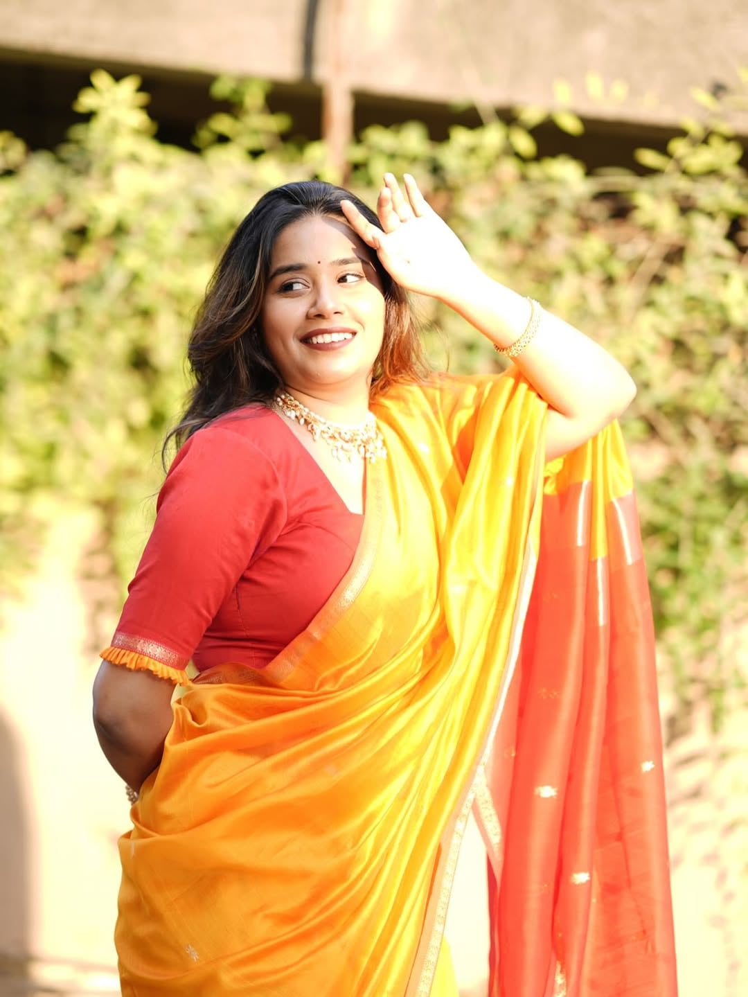 Swanandi Berde Dasara 2025 Saree Look