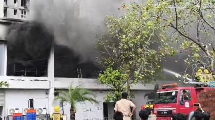 Fire at Swiggy Insta Mart store near old RTO office in Vashi Fire at Swiggy Insta Mart store near old RTO office in Vashi