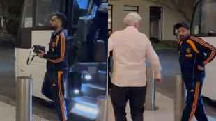 IND vs AUS Rohit Sharma Virat Kohli & Team India Arrived Perth After 4 Hours Delay Flight video