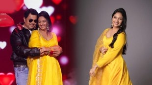 Tejashri Pradhan Yellow Anarkali Dress