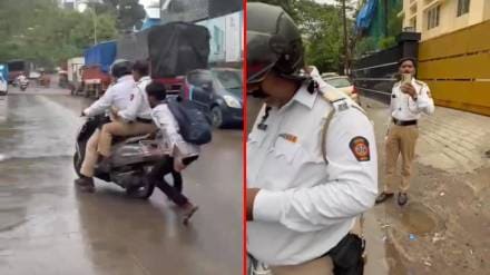 Traffic police violation in Thane; Citizen exposes the incident by making a video Traffic police violation in Thane; Citizen exposes the incident by making a video