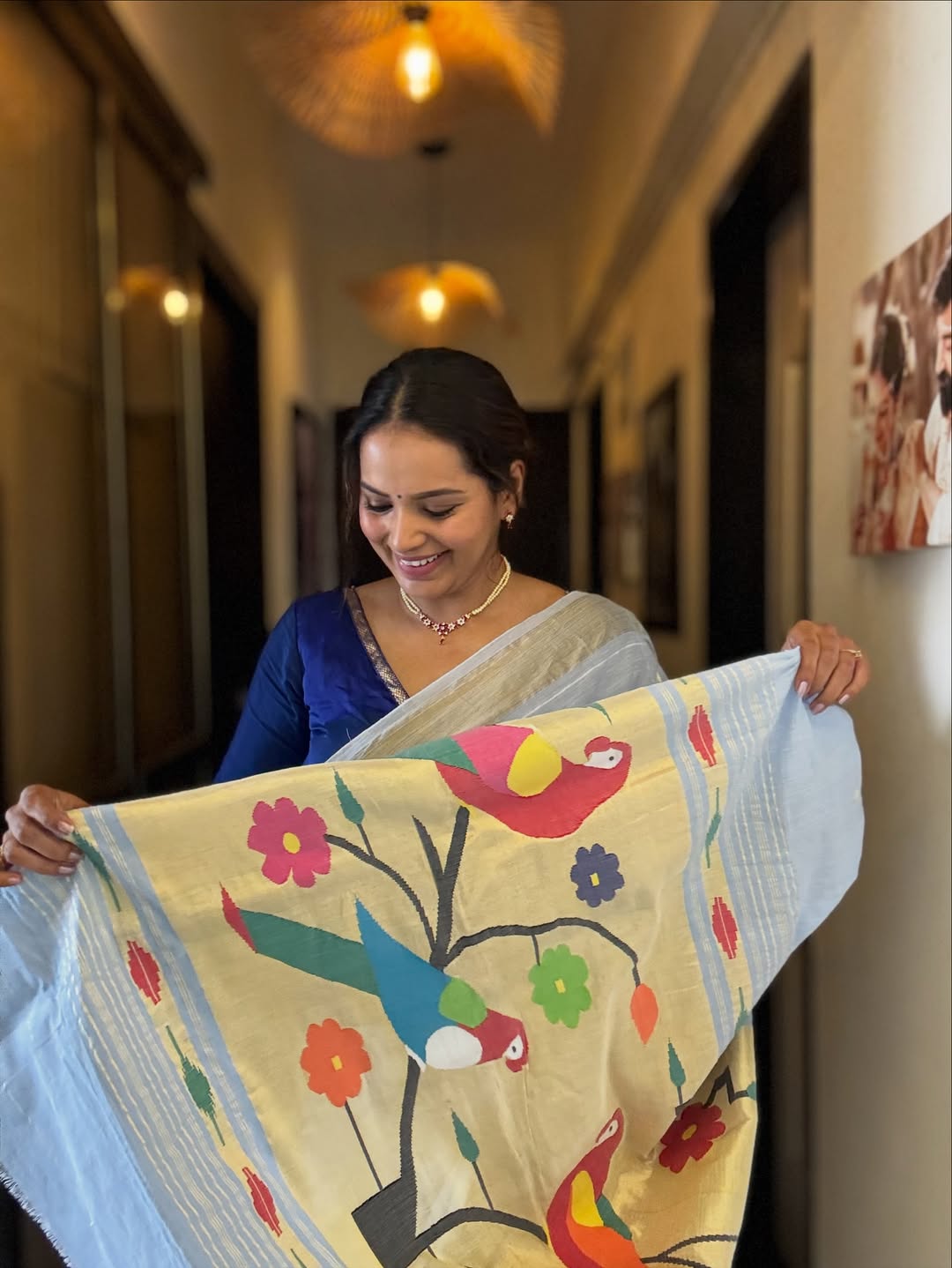Titeekshaa Tawde Cotton Paithani Saree